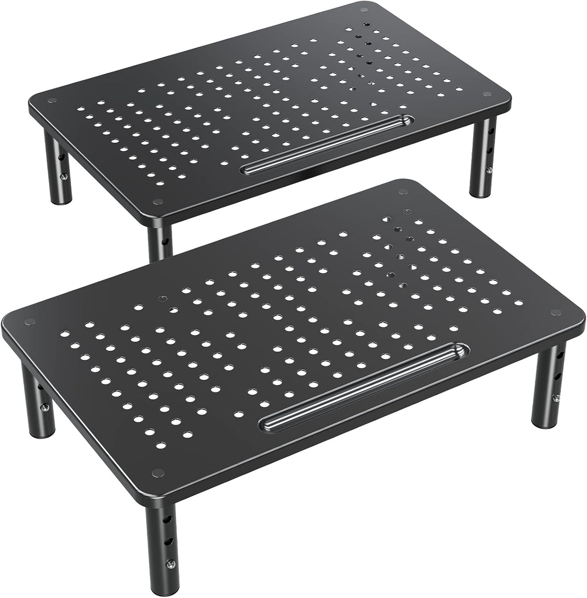 2 Pack Monitor Stand Riser - 3 Height Adjustable Monitor Stand