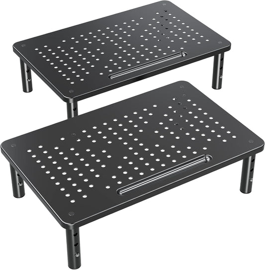 2 Pack Monitor Stand Riser - 3 Height Adjustable Monitor Stand