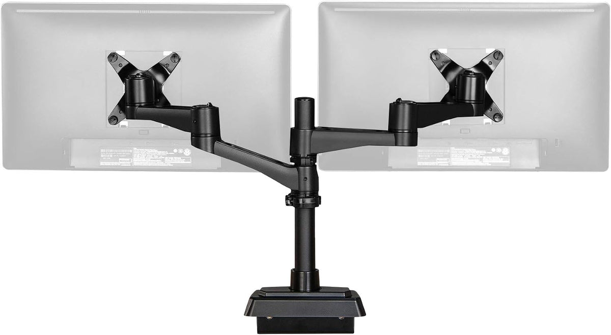 Dual Monitor Arm - VESA Monitor Mount w/ 360 Degree Adjustment - Monitors up to 27 inches, 19.8 lbs - Double Monitor Arms with Full Adjustability - Computer Monitor Stand for Home or Office