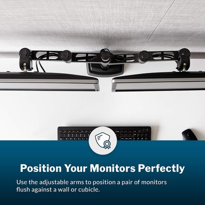 Dual Monitor Arm - VESA Monitor Mount w/ 360 Degree Adjustment - Monitors up to 27 inches, 19.8 lbs - Double Monitor Arms with Full Adjustability - Computer Monitor Stand for Home or Office