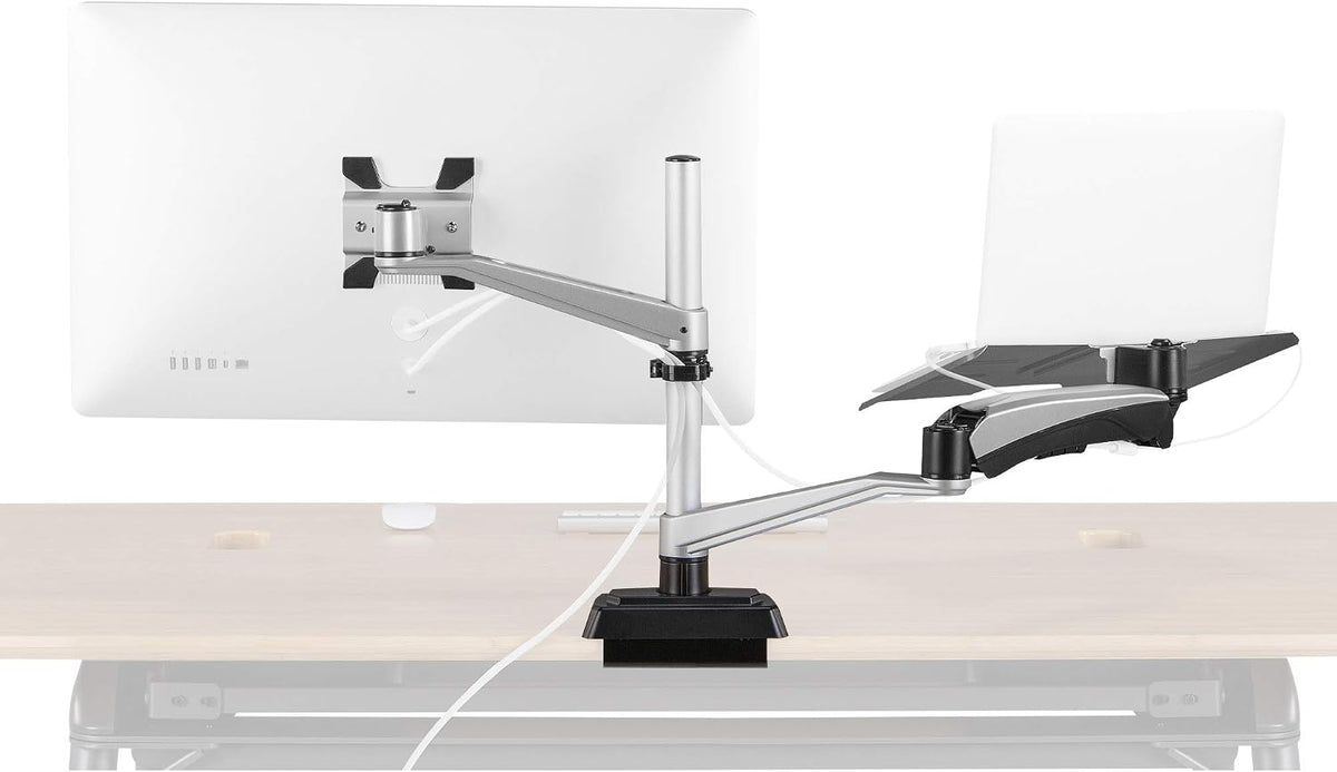 Dual Monitor Arm - VESA Monitor Mount w/ 360 Degree Adjustment - Monitors up to 27 inches, 19.8 lbs - Double Monitor Arms with Full Adjustability - Computer Monitor Stand for Home or Office