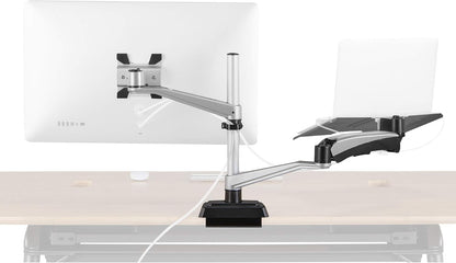 Dual Monitor Arm - VESA Monitor Mount w/ 360 Degree Adjustment - Monitors up to 27 inches, 19.8 lbs - Double Monitor Arms with Full Adjustability - Computer Monitor Stand for Home or Office
