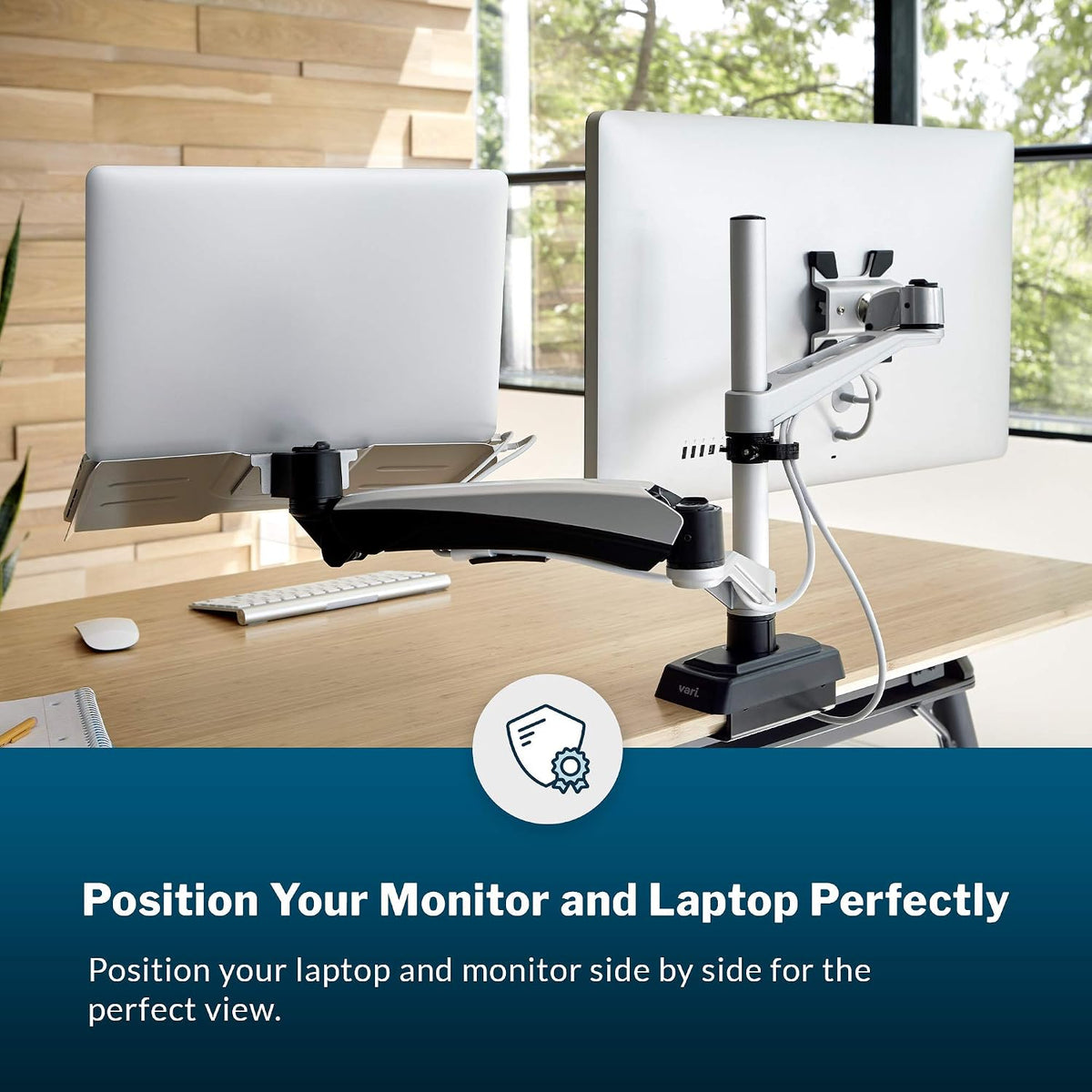 Dual Monitor Arm - VESA Monitor Mount w/ 360 Degree Adjustment - Monitors up to 27 inches, 19.8 lbs - Double Monitor Arms with Full Adjustability - Computer Monitor Stand for Home or Office