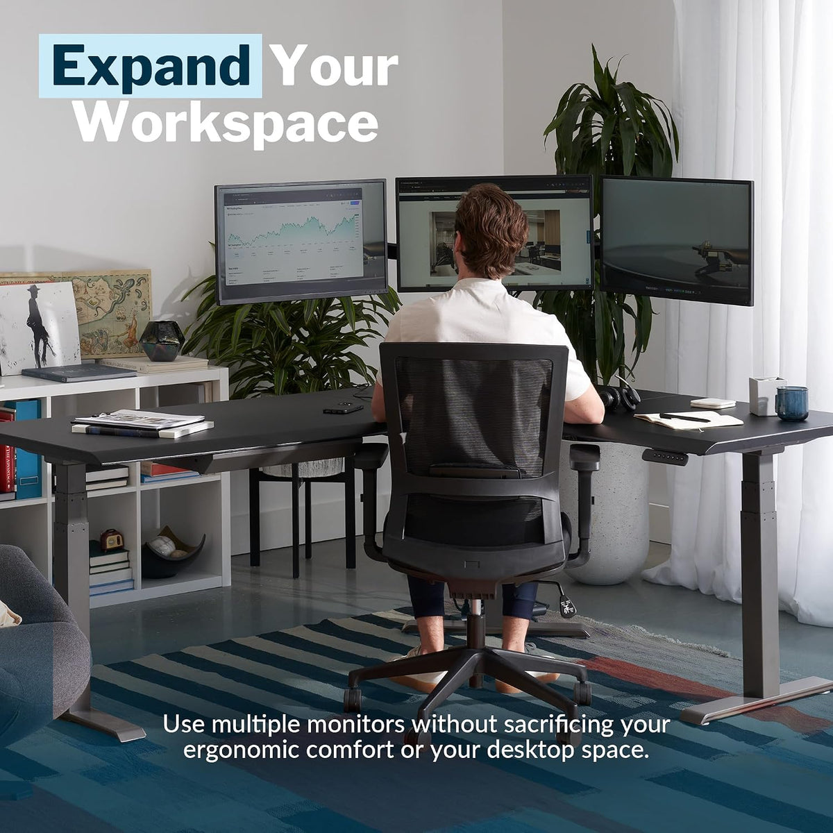 Dual Monitor Arm - VESA Monitor Mount w/ 360 Degree Adjustment - Monitors up to 27 inches, 19.8 lbs - Double Monitor Arms with Full Adjustability - Computer Monitor Stand for Home or Office