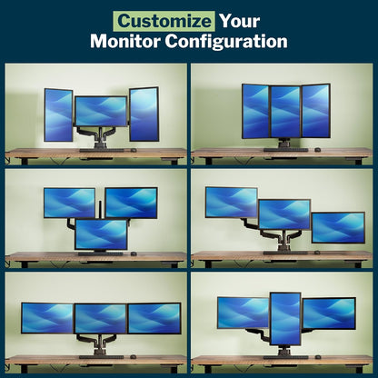 Dual Monitor Arm - VESA Monitor Mount w/ 360 Degree Adjustment - Monitors up to 27 inches, 19.8 lbs - Double Monitor Arms with Full Adjustability - Computer Monitor Stand for Home or Office
