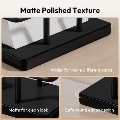 Acrylic Metal Business Card Holder Display Stand Organizer for Desk