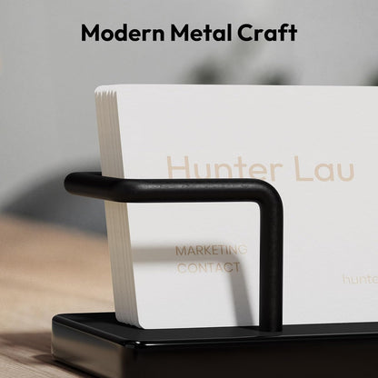 Acrylic Metal Business Card Holder Display Stand Organizer for Desk