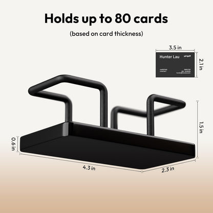 Acrylic Metal Business Card Holder Display Stand Organizer for Desk