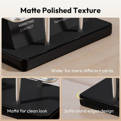 Acrylic Metal Business Card Holder Display Stand Organizer for Desk
