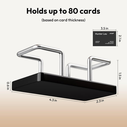 Acrylic Metal Business Card Holder Display Stand Organizer for Desk