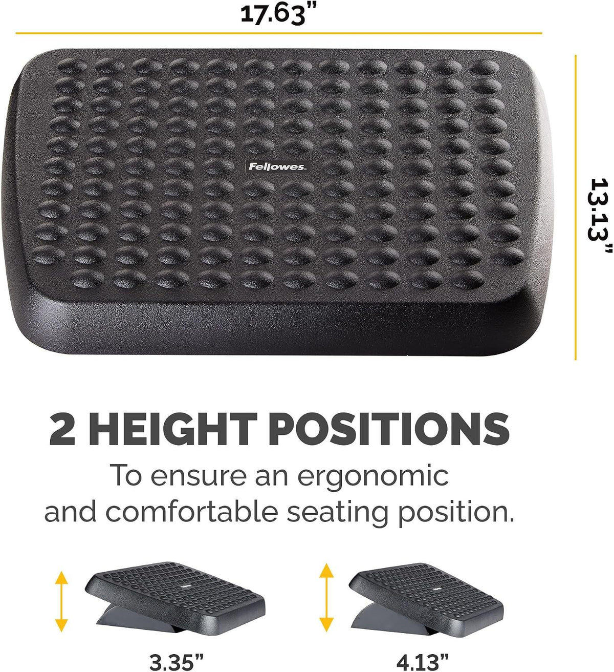 Fellowes 48121 Standard Foot Rest, Graphite