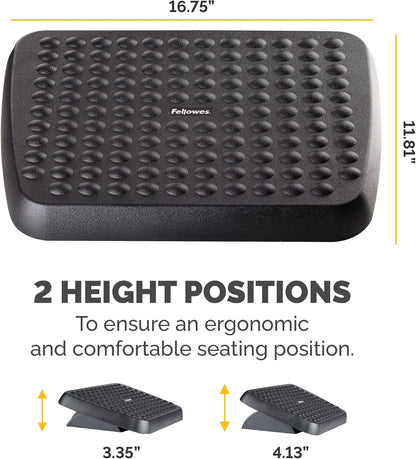 Fellowes 48121 Standard Foot Rest, Graphite