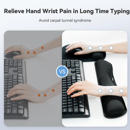 Keyboard Wrist Rest and Mouse Pad Set with Wrist Support