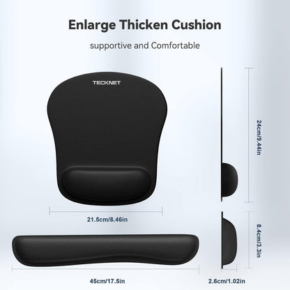 Keyboard Wrist Rest and Mouse Pad Set with Wrist Support