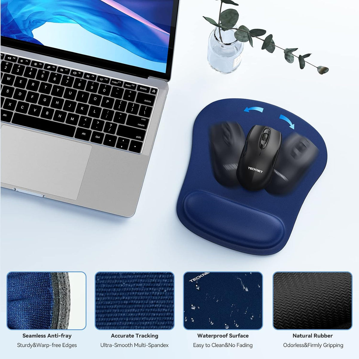 Keyboard Wrist Rest and Mouse Pad Set with Wrist Support
