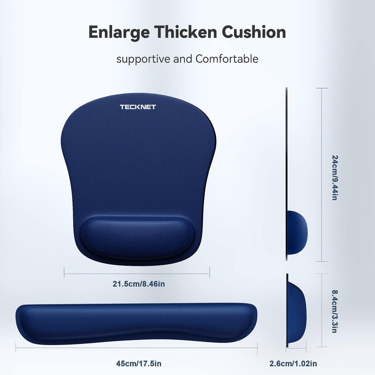 Keyboard Wrist Rest and Mouse Pad Set with Wrist Support