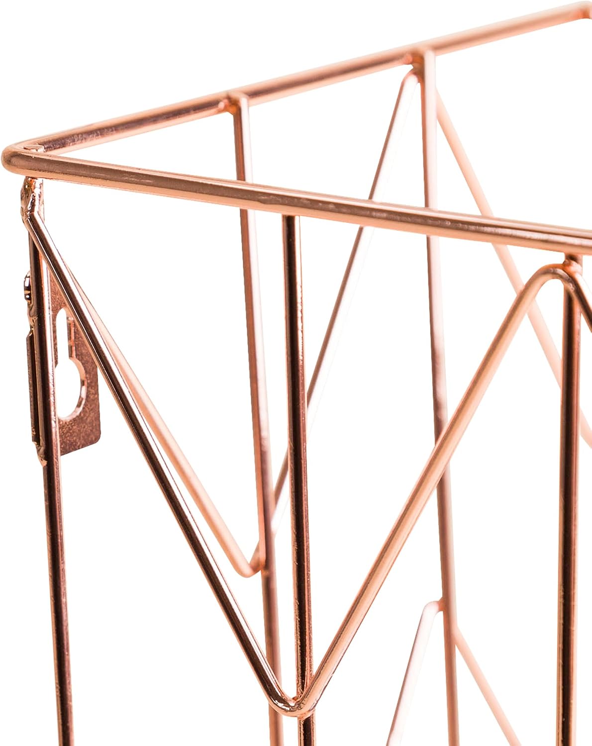 Hanging File Desk Organizer, Rose Gold Wire Metal - 854U02-06
