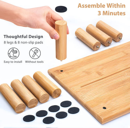 Dual Monitor Stand Riser with Drawer for Desk Laptop