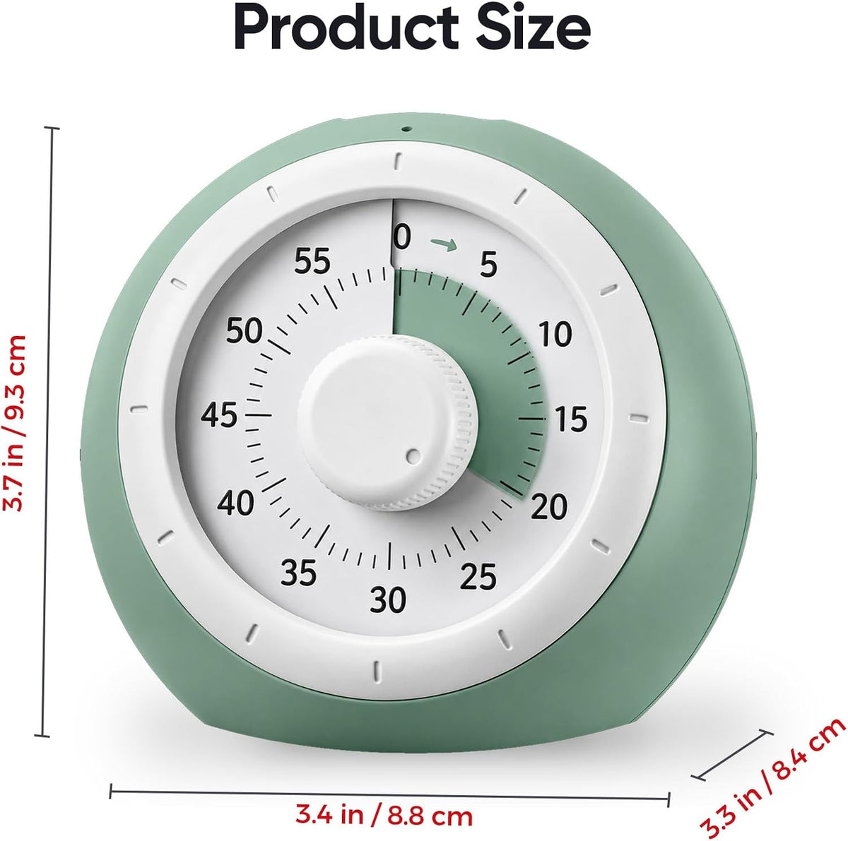 60 Minute Visual Timer for Kids, Silent Countdown Clock