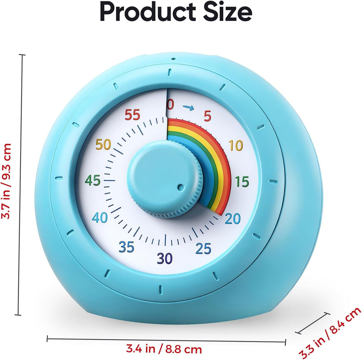 60 Minute Visual Timer for Kids, Silent Countdown Clock