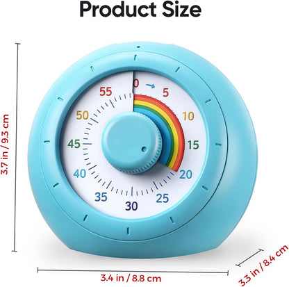 60 Minute Visual Timer for Kids, Silent Countdown Clock