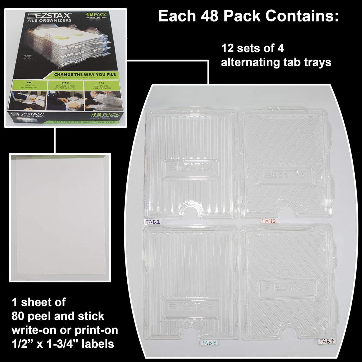 File Organizers - Letter Size, Stackable Trays for Desk - for Office Files, Mail, Documents