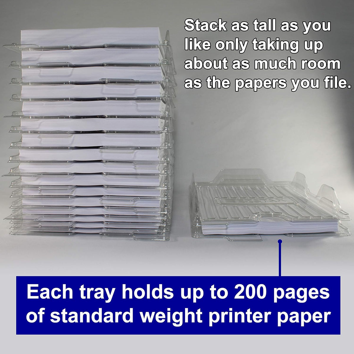 File Organizers - Letter Size, Stackable Trays for Desk - for Office Files, Mail, Documents