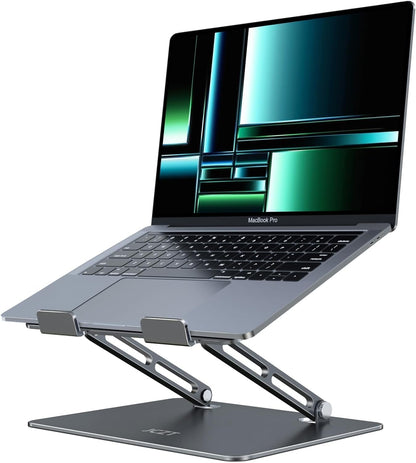 Adjustable Laptop Stand for Desk, Metal Foldable Laptop Riser, Pink