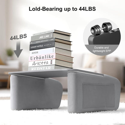 Wooden Lap Desk Pillow for Laptop with Arm Rests for Bed & Couch