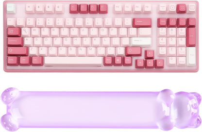 Clear Gel Keyboard Wrist Rest, Pink Bear-Shape Wrist Rest