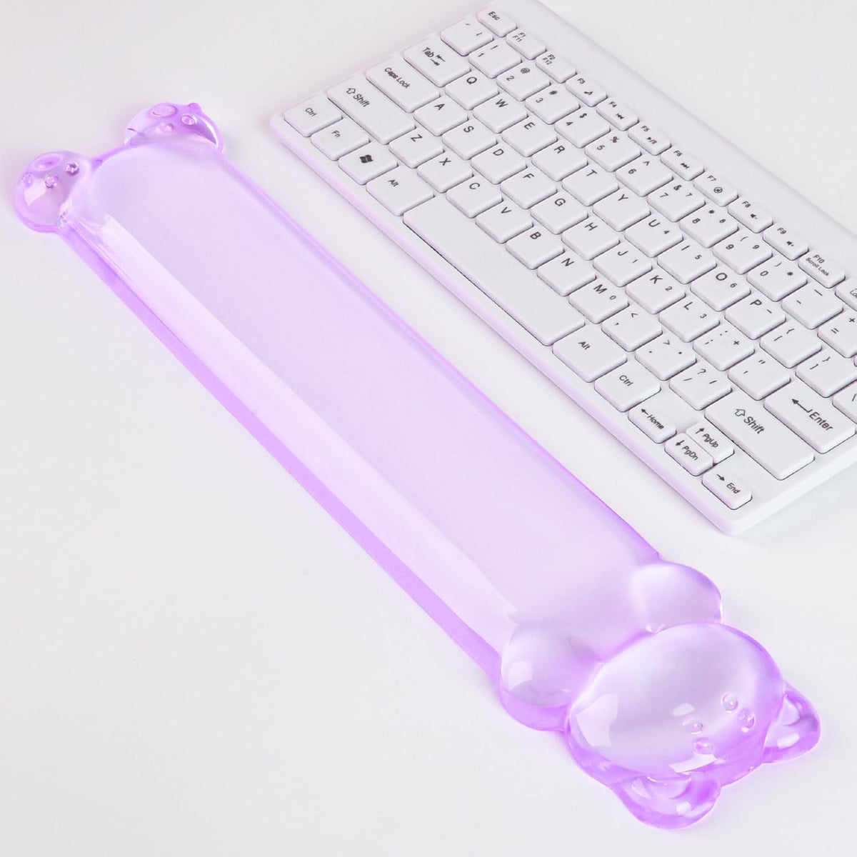 Clear Gel Keyboard Wrist Rest, Pink Bear-Shape Wrist Rest