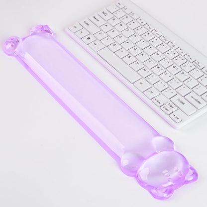 Clear Gel Keyboard Wrist Rest, Pink Bear-Shape Wrist Rest