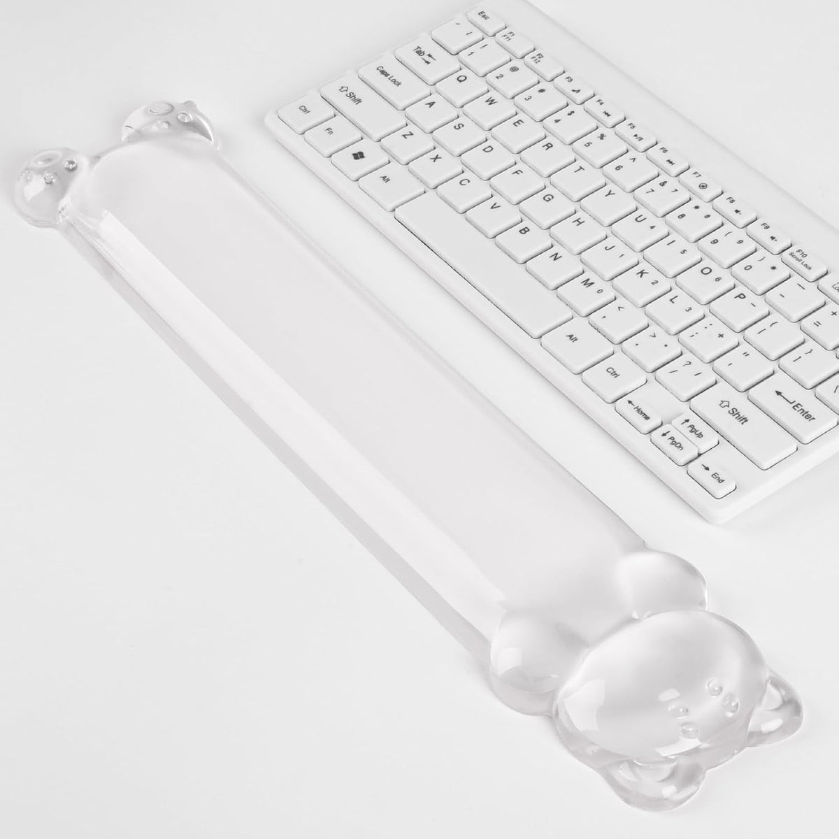 Clear Gel Keyboard Wrist Rest, Pink Bear-Shape Wrist Rest