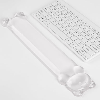 Clear Gel Keyboard Wrist Rest, Pink Bear-Shape Wrist Rest