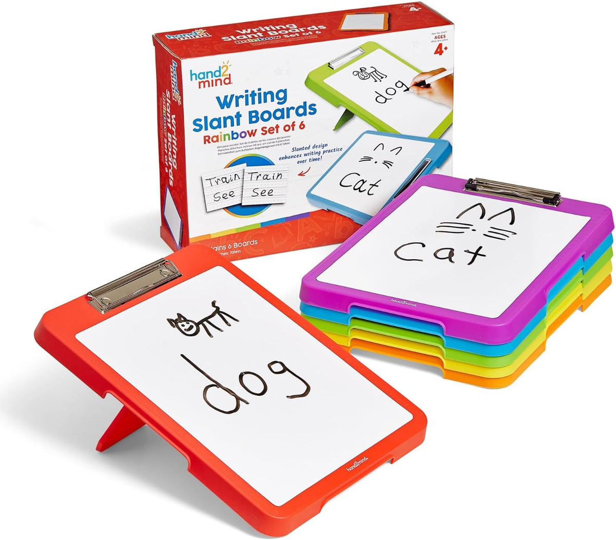 Rainbow Writing Slant Boards (Set of 6), Ages 4+