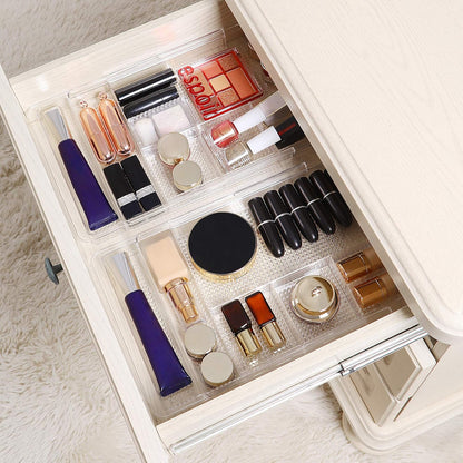 Expandable Shallow Vanity Plastic Makeup Drawer Organizers
