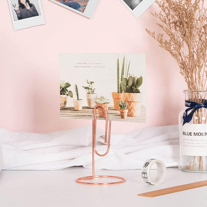 Photo Clip,Nordic Paper Clip Table Card Memo Holder Stand Photo Clips Holder Message Folder Desk Stand for Paper Note Memory Photo