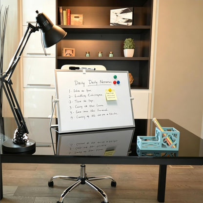 Monthly Calendar Dry Erase Board 16"x12",Desktop White Board with Stand,Magnetic Double-Sided Whiteboard for Planning,Drawing,Memo,to Do List,Office,School,Home,Kitchen,Desk