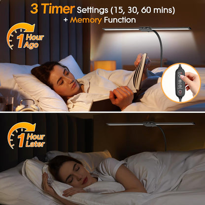 LED Desk Lamp for Home Office, 18W 2000LM Dual Head Architect Lamp
