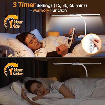 LED Desk Lamp for Home Office, 18W 2000LM Dual Head Architect Lamp