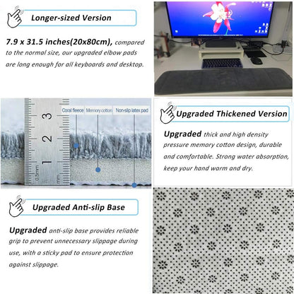 CREATIEE-PRO Upgraded Computer Wrist Elbow Pad Desktop Keyboard Arm Rest