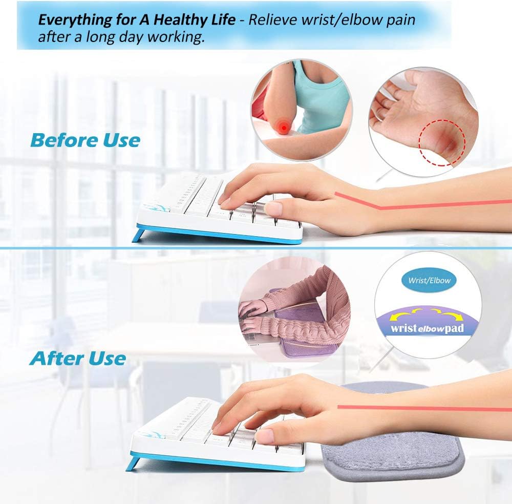 CREATIEE-PRO Upgraded Computer Wrist Elbow Pad Desktop Keyboard Arm Rest