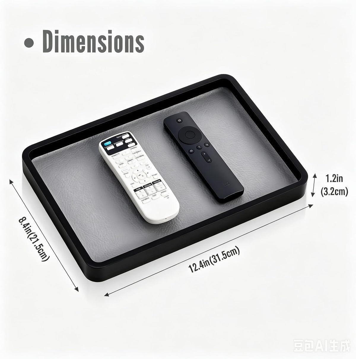 Wood Valet Tray for Men, Key Tray, Desk & Nightstand -DarkBrown