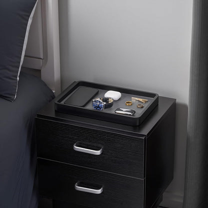 Wood Valet Tray for Men, Key Tray, Desk & Nightstand -DarkBrown