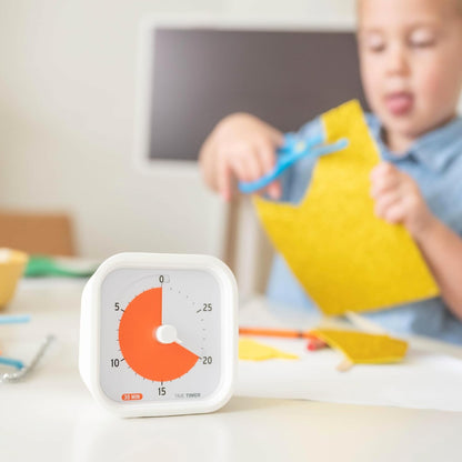 120 Minute MOD Education Edition ⁠— Visual Timer with Desktop Software for Kids Classroom Learning, Testing Timer, Study Tool and Office Meetings with Silent Operation (White - 120min)