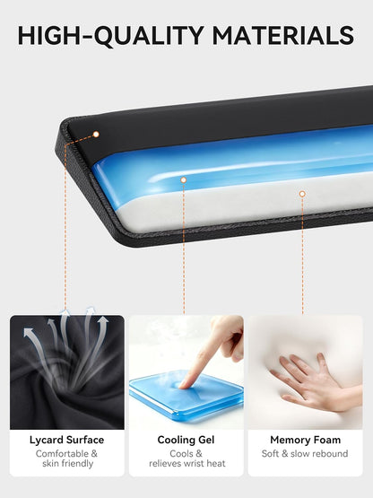 Cooling Gel Keyboard Wrist Rest, Ergonomic 17.13” Full-Size Wrist Support