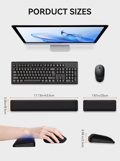 Cooling Gel Keyboard Wrist Rest, Ergonomic 17.13” Full-Size Wrist Support