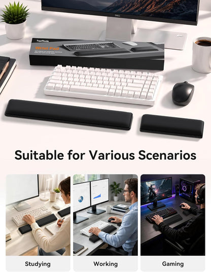 Cooling Gel Keyboard Wrist Rest, Ergonomic 17.13” Full-Size Wrist Support