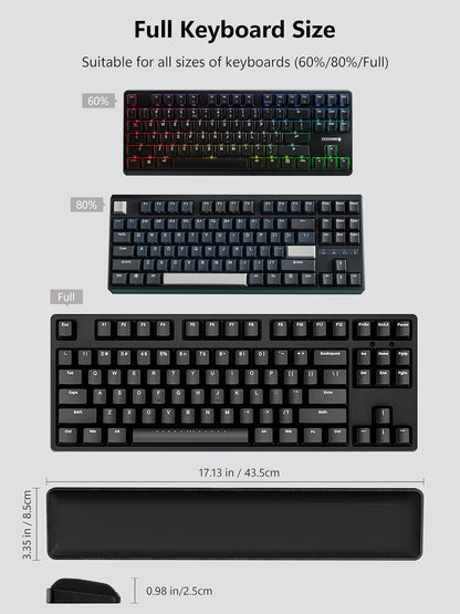 Cooling Gel Keyboard Wrist Rest, Ergonomic 17.13” Full-Size Wrist Support