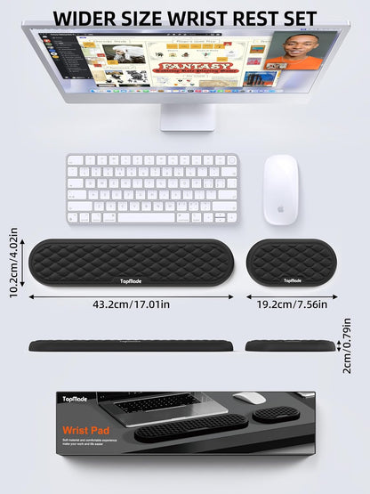 Cooling Gel Keyboard Wrist Rest, Ergonomic 17.13” Full-Size Wrist Support